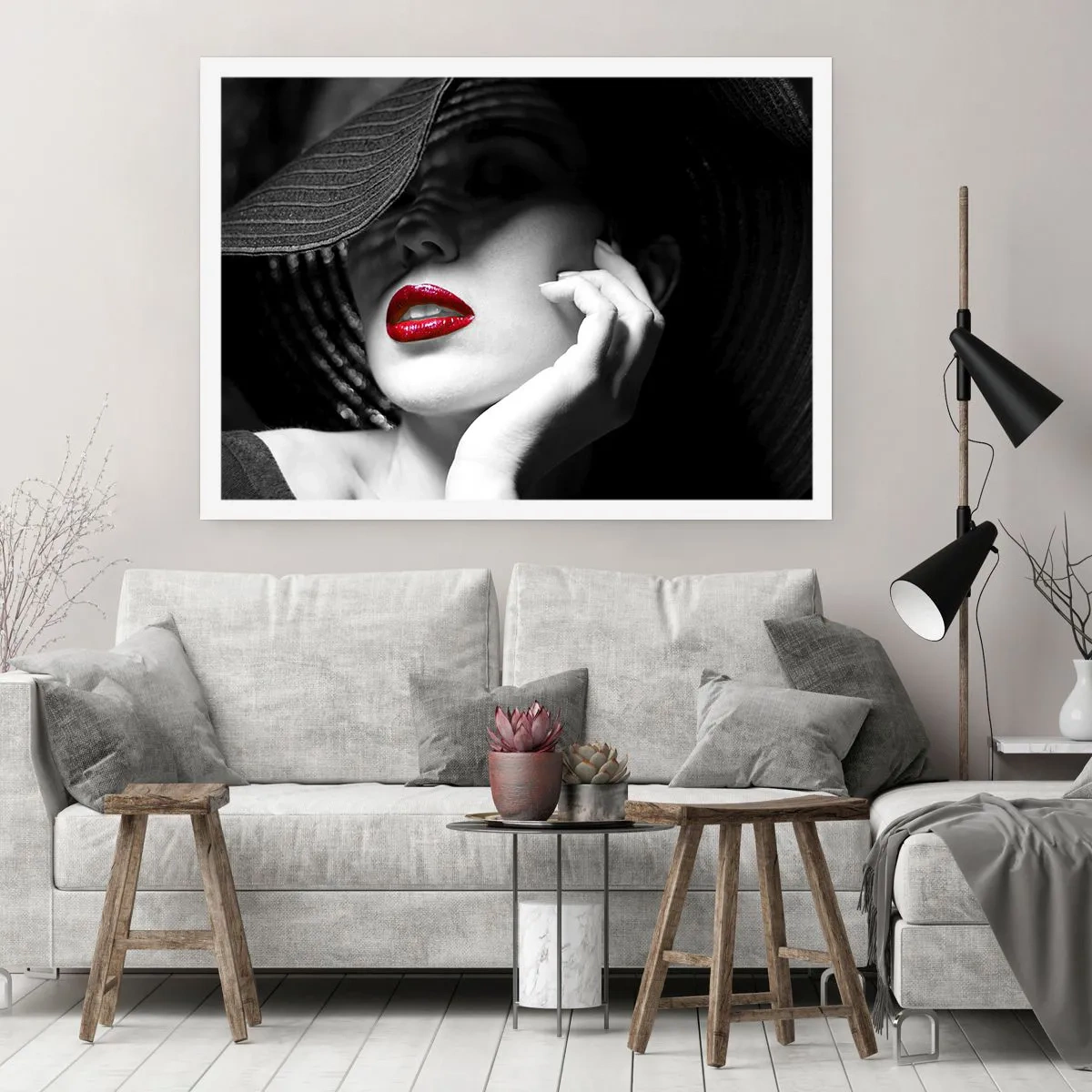 Poster - Studiu în stacojiu - 40x30 cm