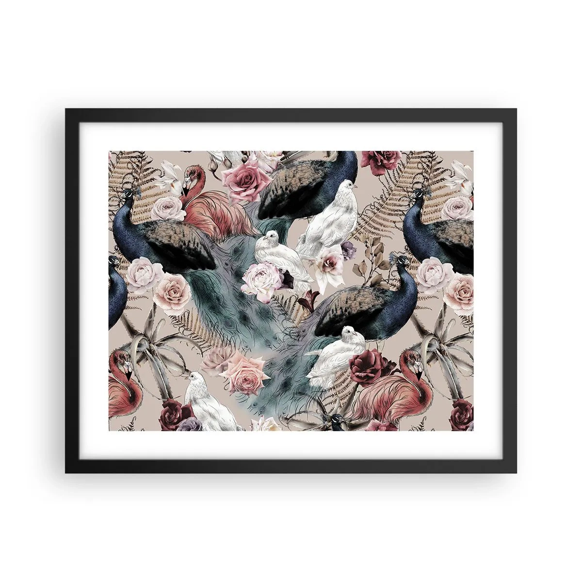 Poster în ramă neagră - În grădina palatului - 50x40 cm