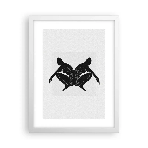 Poster în ramă albă - Suflet comun - 30x40 cm