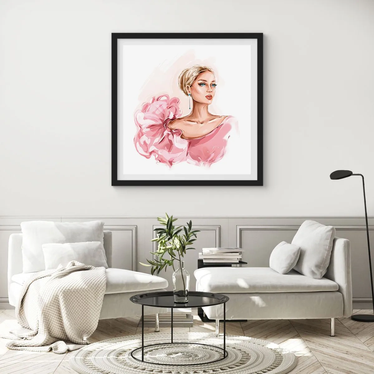 Poster în ramă neagră - Așa cum a fost pictată... - 30x30 cm