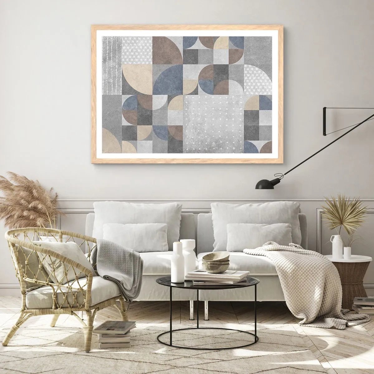 Poster în ramă de stejar deschis - Fantezie ceramică - 40x30 cm