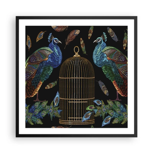 Poster în ramă neagră - În veșmânt regal - 60x60 cm