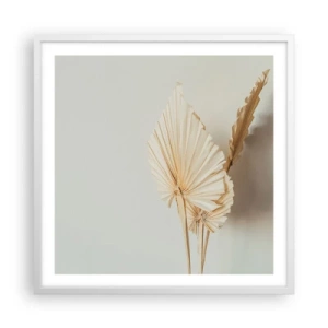 Poster în ramă albă - Când este nevoie de ușurare - 60x60 cm