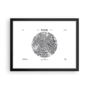 Poster în ramă neagră - Anatomia Romei - 40x30 cm