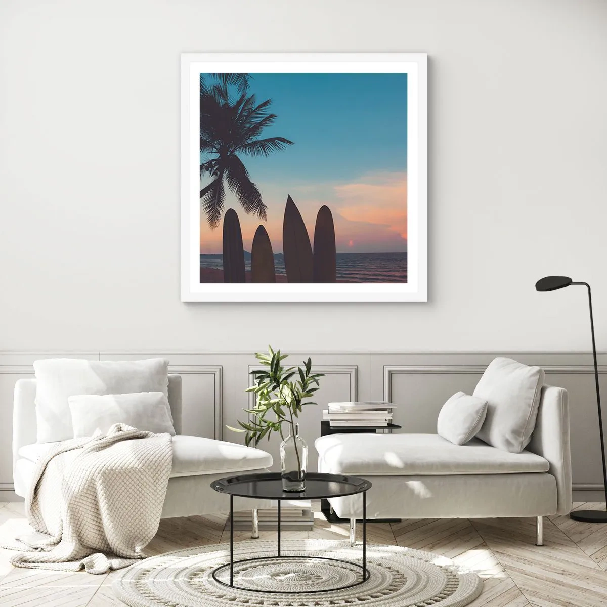 Poster în ramă albă - Și mâine ne vom distra - 40x40 cm