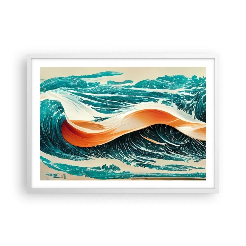 Poster în ramă albă - Visul unui surfer - 70x50 cm