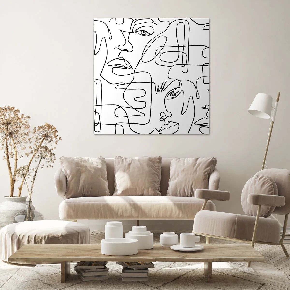 Tablou pe pânză - Într-o încurcătură de emoții - 40x40 cm