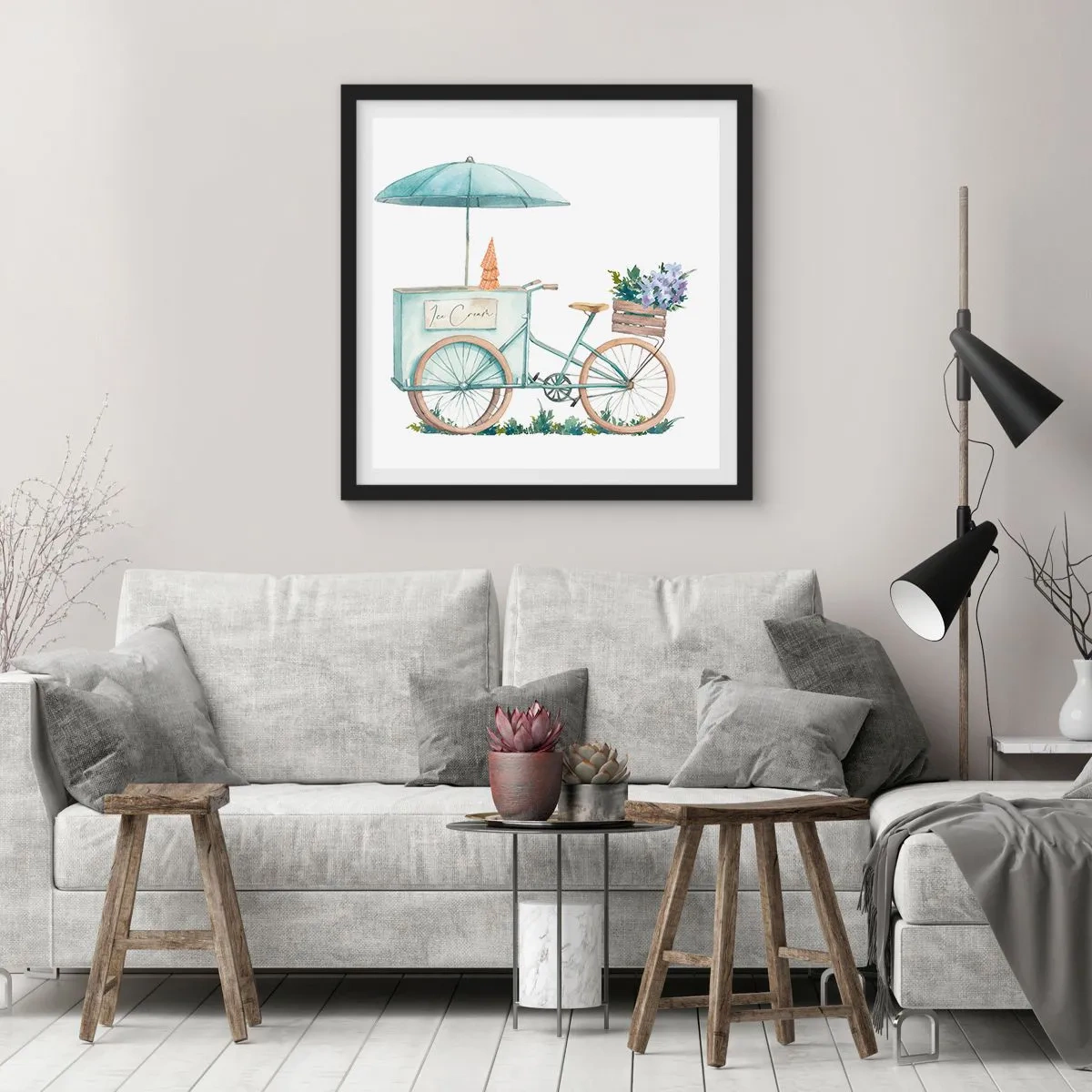 Poster în ramă neagră - O dulce amintire de vară - 30x30 cm