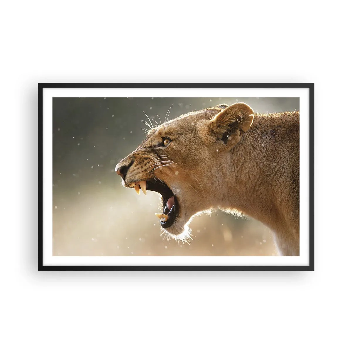 Poster în ramă neagră - Încearcă să nu asculți - 91x61 cm
