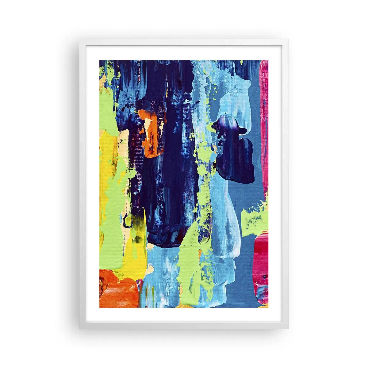 Poster în ramă albă - Viața este frumoasă! - 50x70 cm