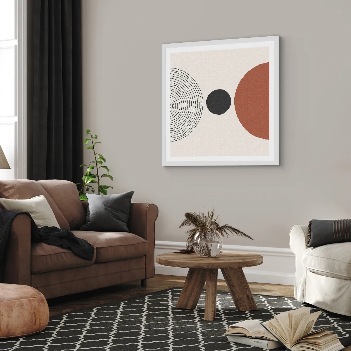 Poster în ramă albă - În centrul atenției - 60x60 cm