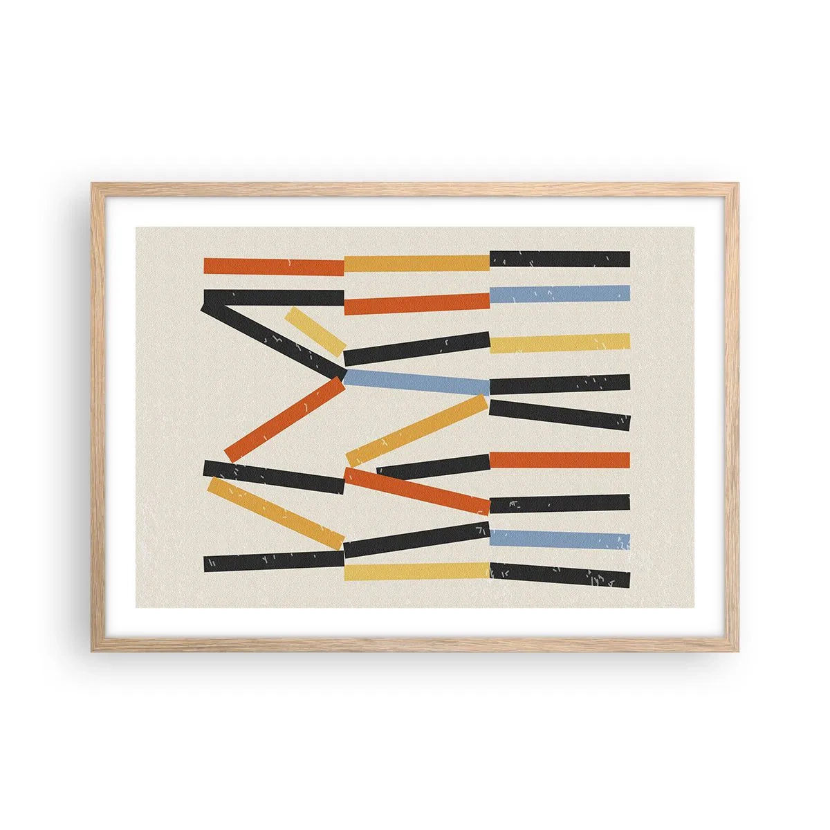 Poster în ramă de stejar deschis - Compoziție la nivel - 70x50 cm
