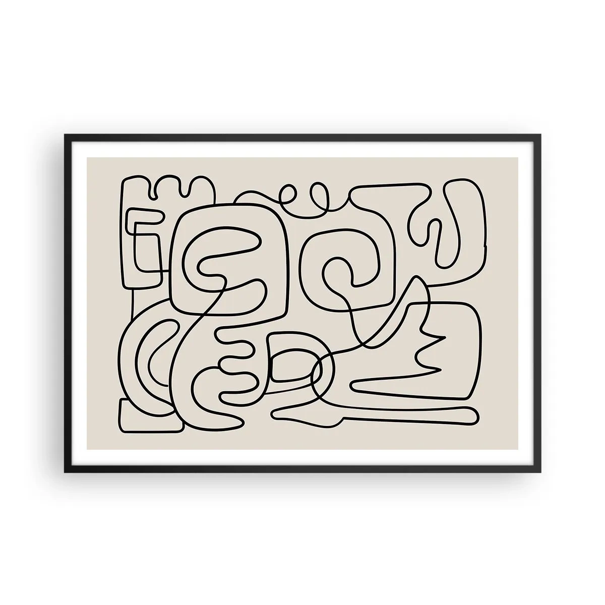 Poster în ramă neagră - Pe traseu - 100x70 cm