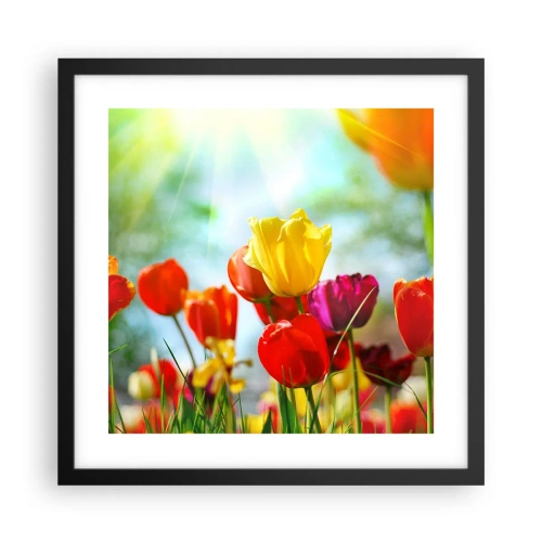 Poster în ramă neagră - Toate culorile soarelui - 40x40 cm