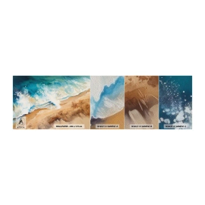 Mostră tapet Premium Sand - Unda de întoarcere - Coasta, Litoral, Ocean - 100x30 cm
