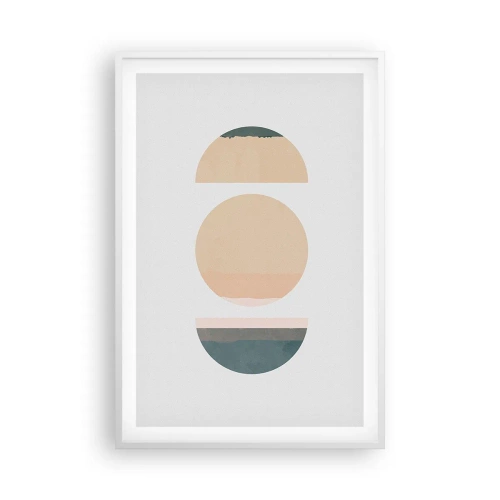 Poster în ramă albă - Roată cu roată - 61x91 cm