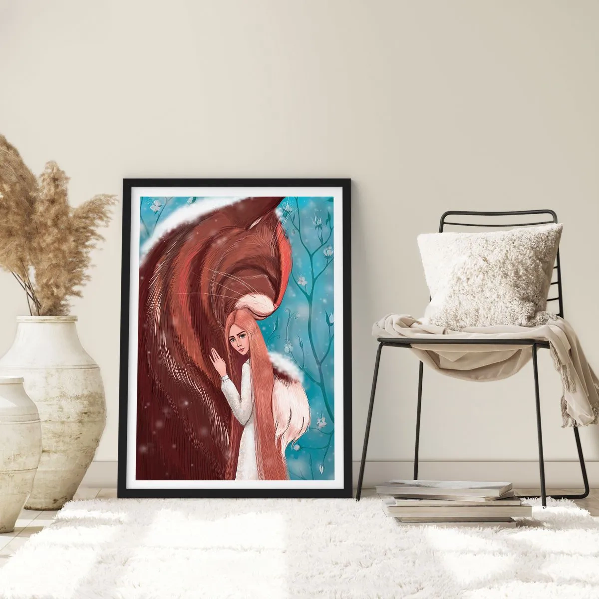 Poster în ramă neagră - Bun venit în basm - 61x91 cm