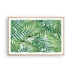 Poster în ramă de stejar deschis - Sub bolta verde - 91x61 cm