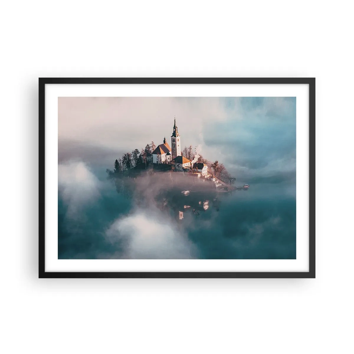 Poster în ramă neagră - Insula de vis - 70x50 cm