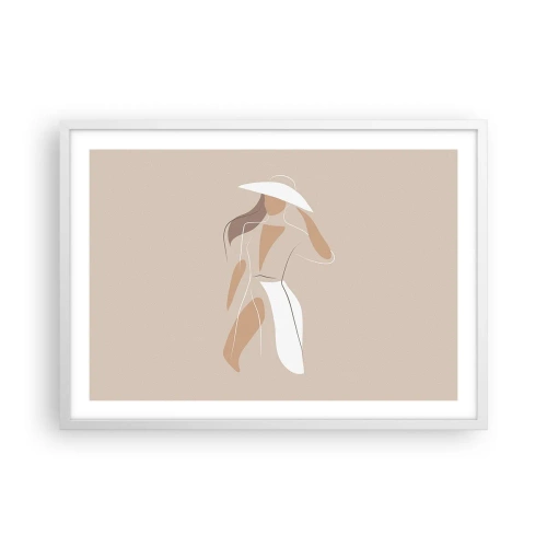 Poster în ramă albă - Moda este distractivă - 70x50 cm