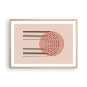 Poster în ramă de stejar deschis - Atracție irezistibilă - 70x50 cm