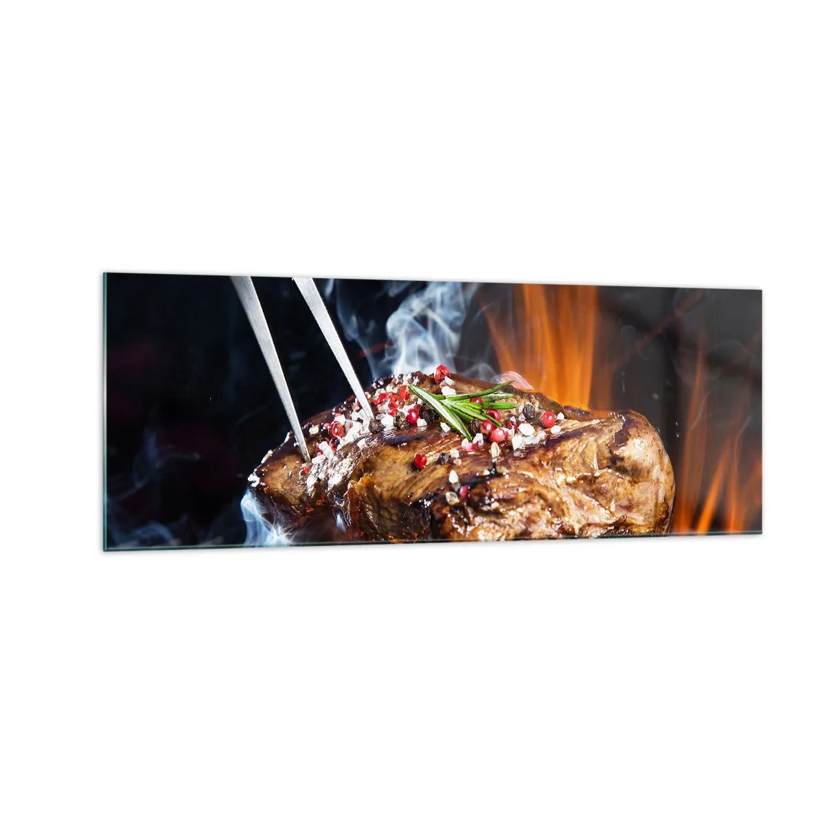 Tablou pe sticlă - Suculente și parfumate - 140x50 cm