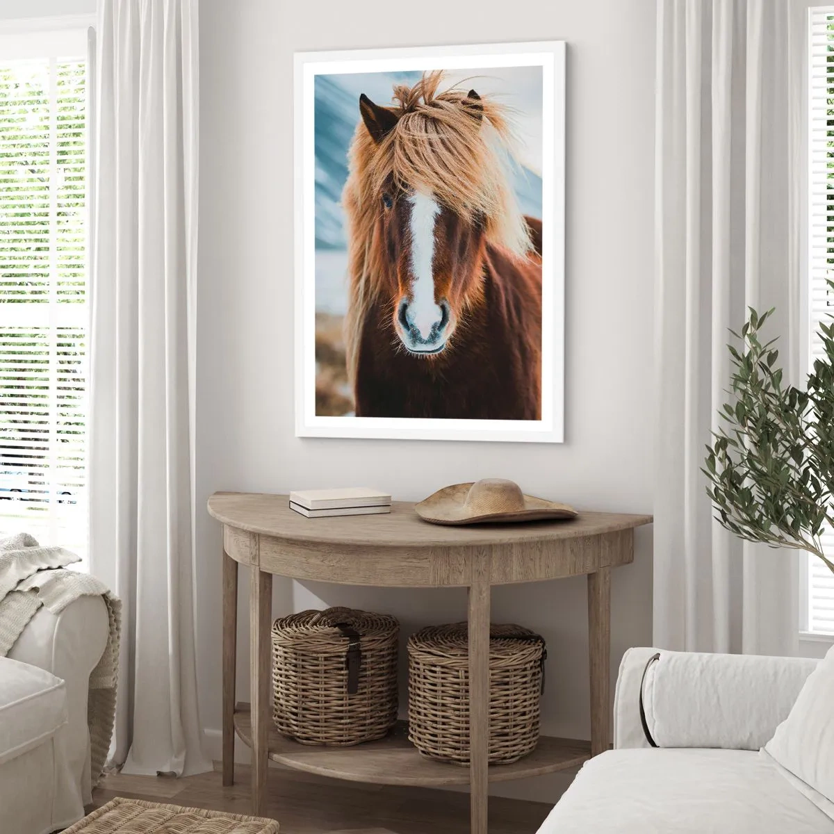 Poster în ramă albă - Simțiți libertatea? - 30x40 cm