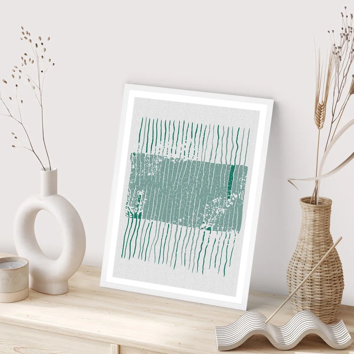 Poster în ramă albă - Abstracție marină - 30x40 cm