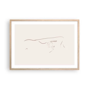 Poster în ramă de stejar deschis - Forma dorinței - 70x50 cm