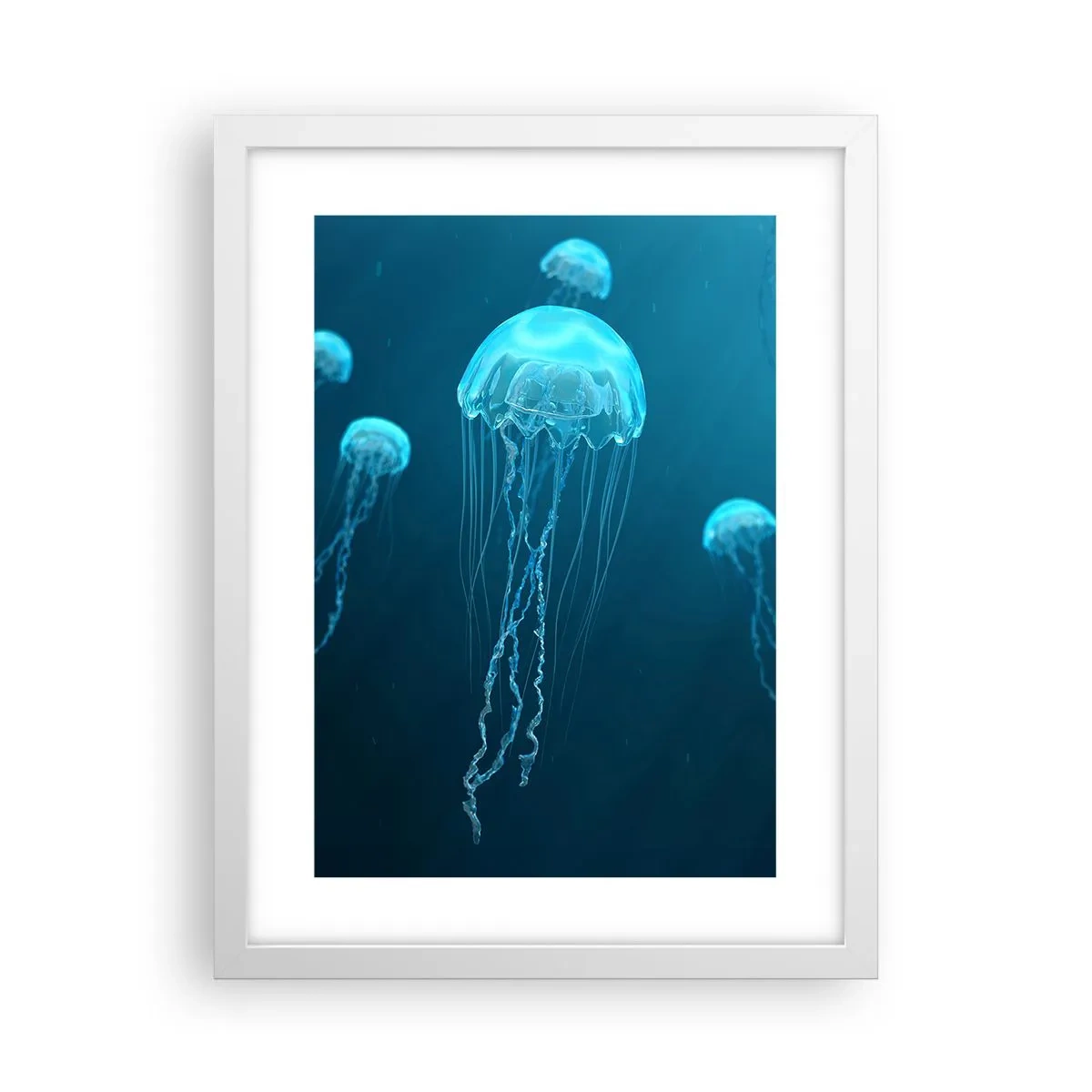 Poster în ramă albă - Dansul oceanic - 30x40 cm