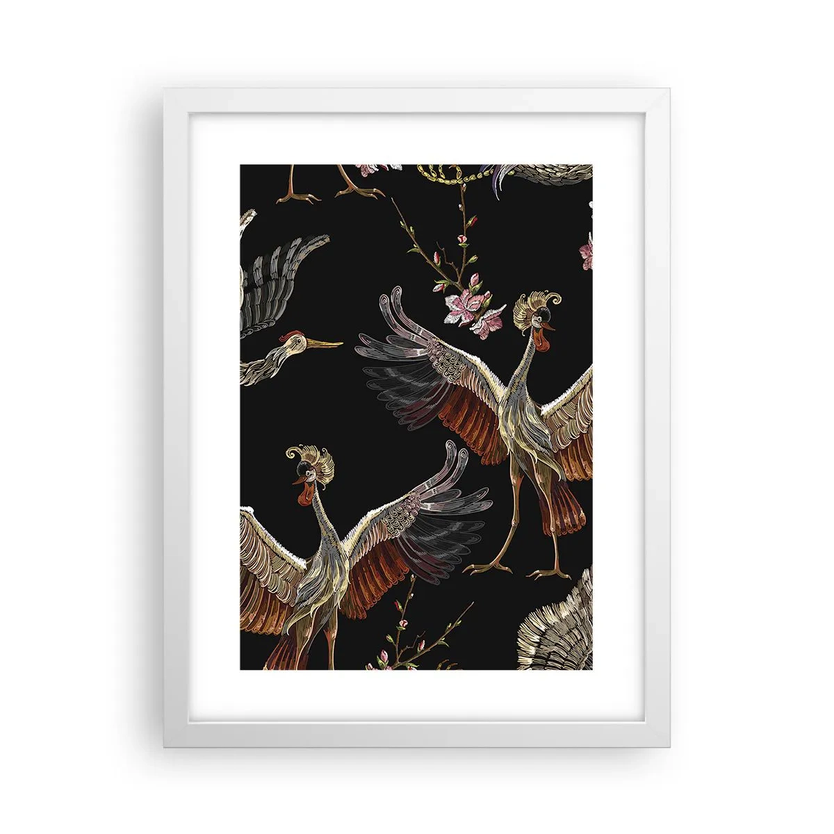 Poster în ramă albă - Pasăre de basm - 30x40 cm