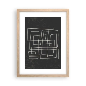 Poster în ramă de stejar deschis - Nu atât de simplu - 30x40 cm