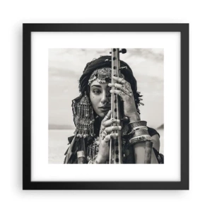 Poster în ramă neagră - Muzica orientală în sine - 30x30 cm
