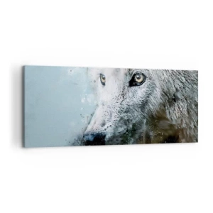 Tablou pe pânză - Faceți cunoștință cu sufletul lupului - 100x40 cm