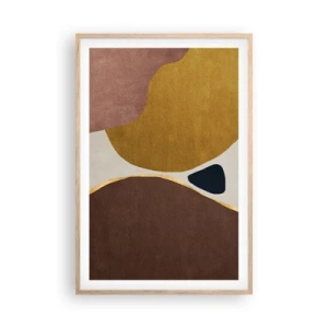 Poster în ramă de stejar deschis - Abstracție - un loc în spațiu - 61x91 cm