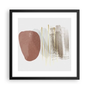 Poster în ramă neagră - Colonadă abstractă - 40x40 cm