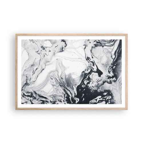 Poster în ramă de stejar deschis - Interiorul Pământului - 91x61 cm