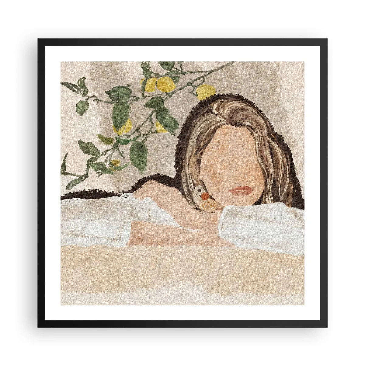 Poster în ramă neagră - Frumusețea sudului - 60x60 cm