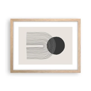 Poster în ramă de stejar deschis - Tremurând și încrezător - 40x30 cm