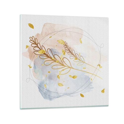 Tablou pe sticlă - Suflul de aur - 30x30 cm