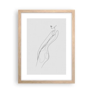 Poster în ramă de stejar deschis - Abia o promisiune - 30x40 cm