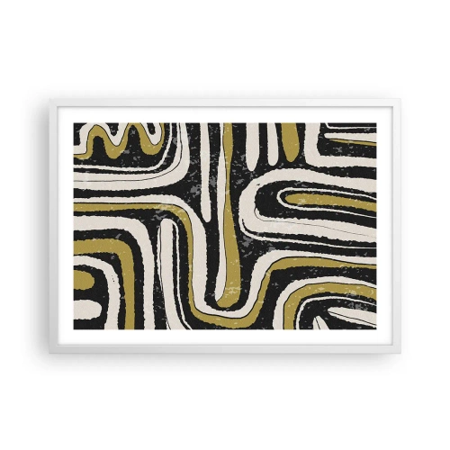Poster în ramă albă - Compoziție: pasaje și alei - 70x50 cm