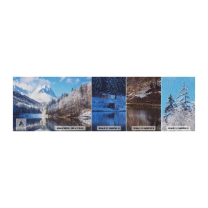 Mostră tapet autocolant Deluxe Sticker - Veghe de zăpadă - Iarnă, Peisaj, Munţi - 100x30 cm