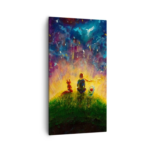 Tablou pe pânză - Dragoste și prietenie - întreaga lume - 55x100 cm