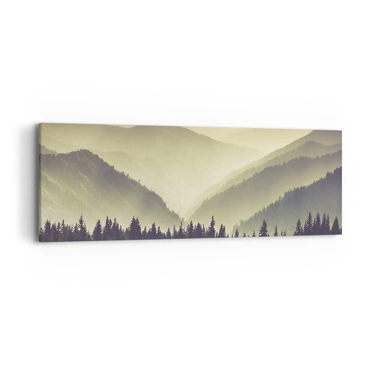 Tablou pe pânză - Dincolo de munți... - 90x30 cm