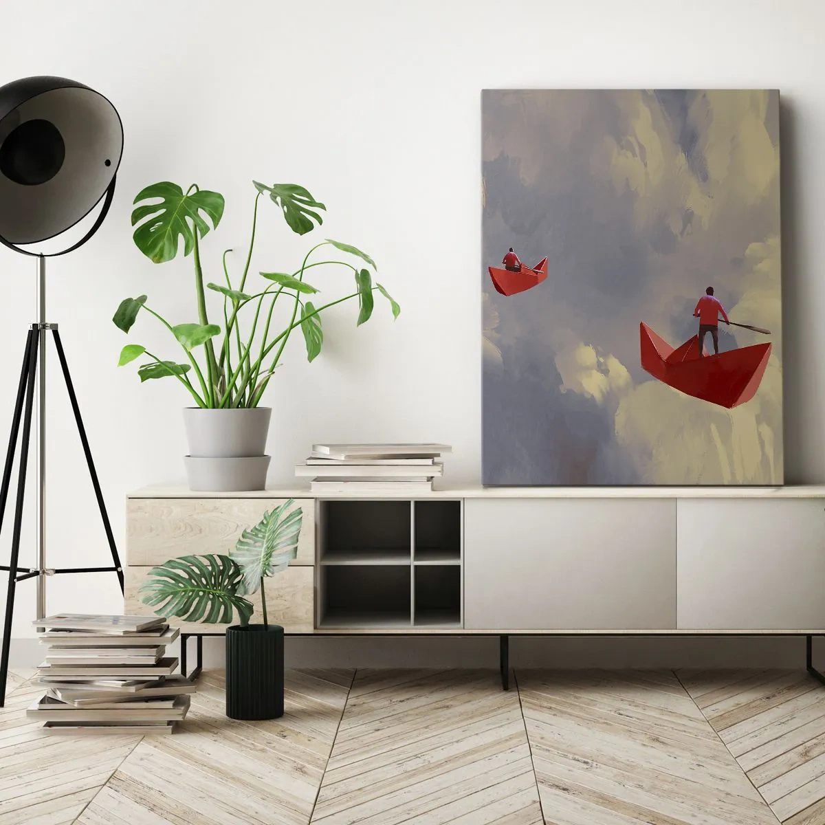 Tablou pe pânză - Expediția visătorilor - 65x120 cm