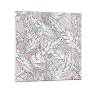 Tablou pe sticlă - Vijelie cu pene - 70x70 cm