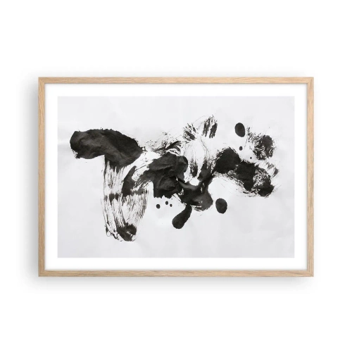 Poster în ramă de stejar deschis - Metodă în nebunie? - 70x50 cm