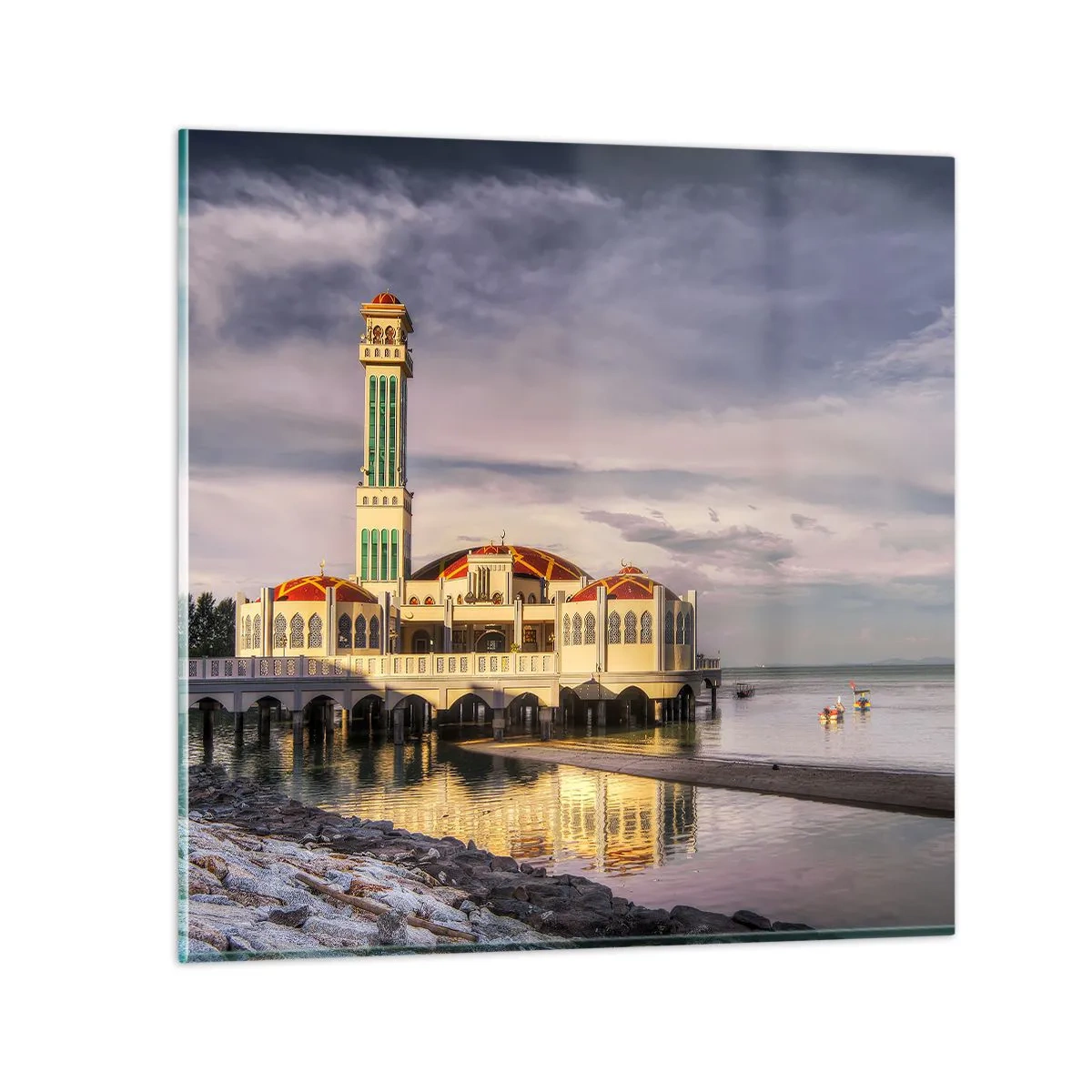 Tablou pe sticlă - Un templu al naturii - 30x30 cm