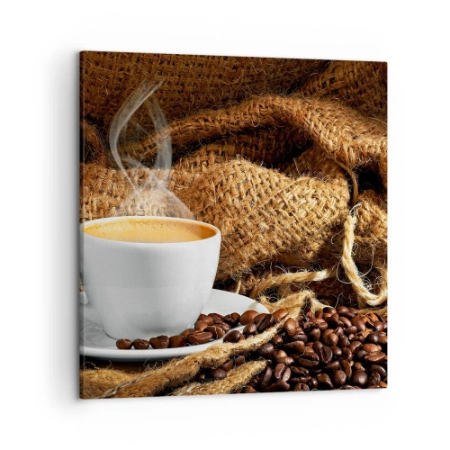 Tablou pe pânză - Mirosul de mokka și densitatea lichidului de miere - 50x50 cm